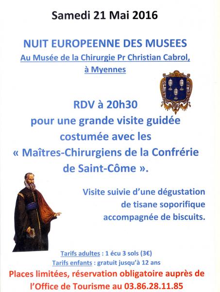 Nuit des musees 21 mai